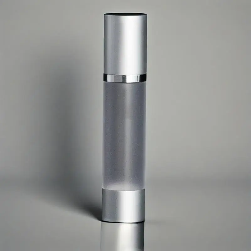 Airless Bottle Matte Silver 50 ML with Frosted Bottle(1)