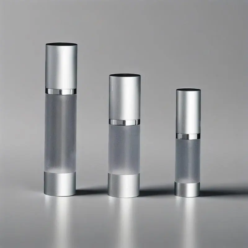 Airless Bottle Matte Silver 50 ML with Frosted Bottle(3)