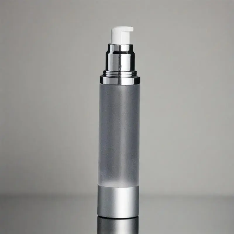 Airless Bottle Matte Silver 50 ML with Frosted Bottle(6)